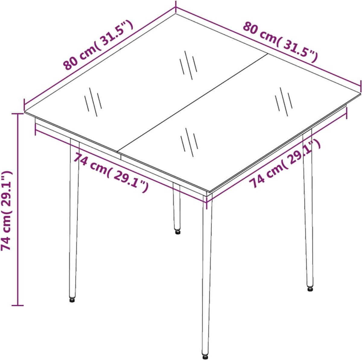 Vidaxl 5-delige Tuinset Antracietkleurig - Grijs