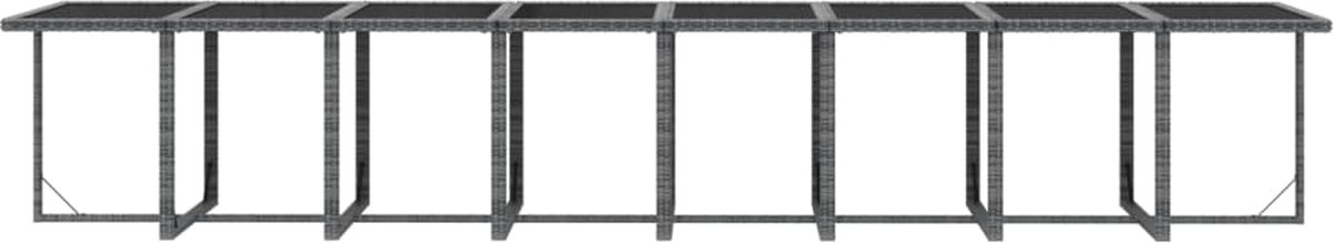 Vidaxl 17-delige Tuinset Met Kussens Poly Rattan - Grijs