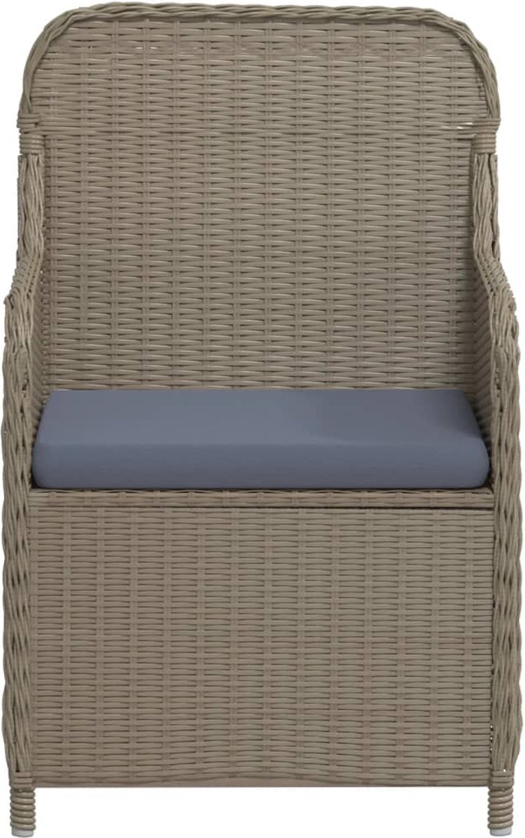 Vidaxl 7-delige Tuinset Met Kussens - Bruin