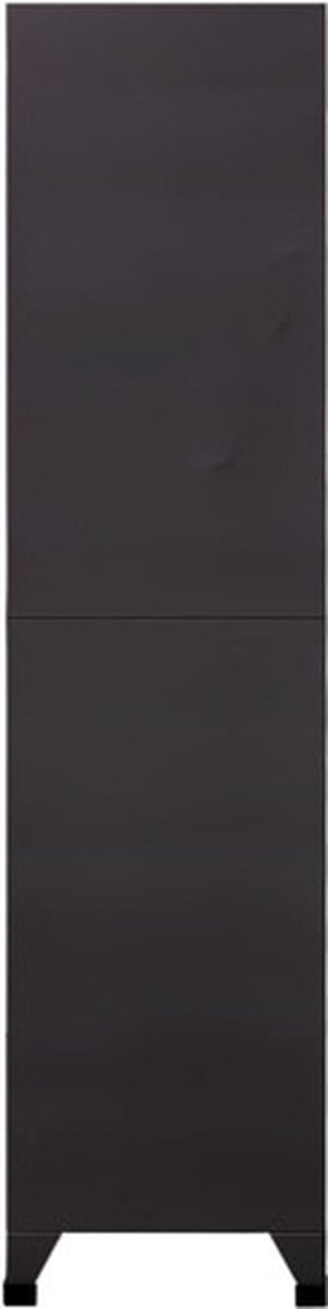 Vidaxl Lockerkast 90x40x180 Cm Staal Antracietkleurig En Rood