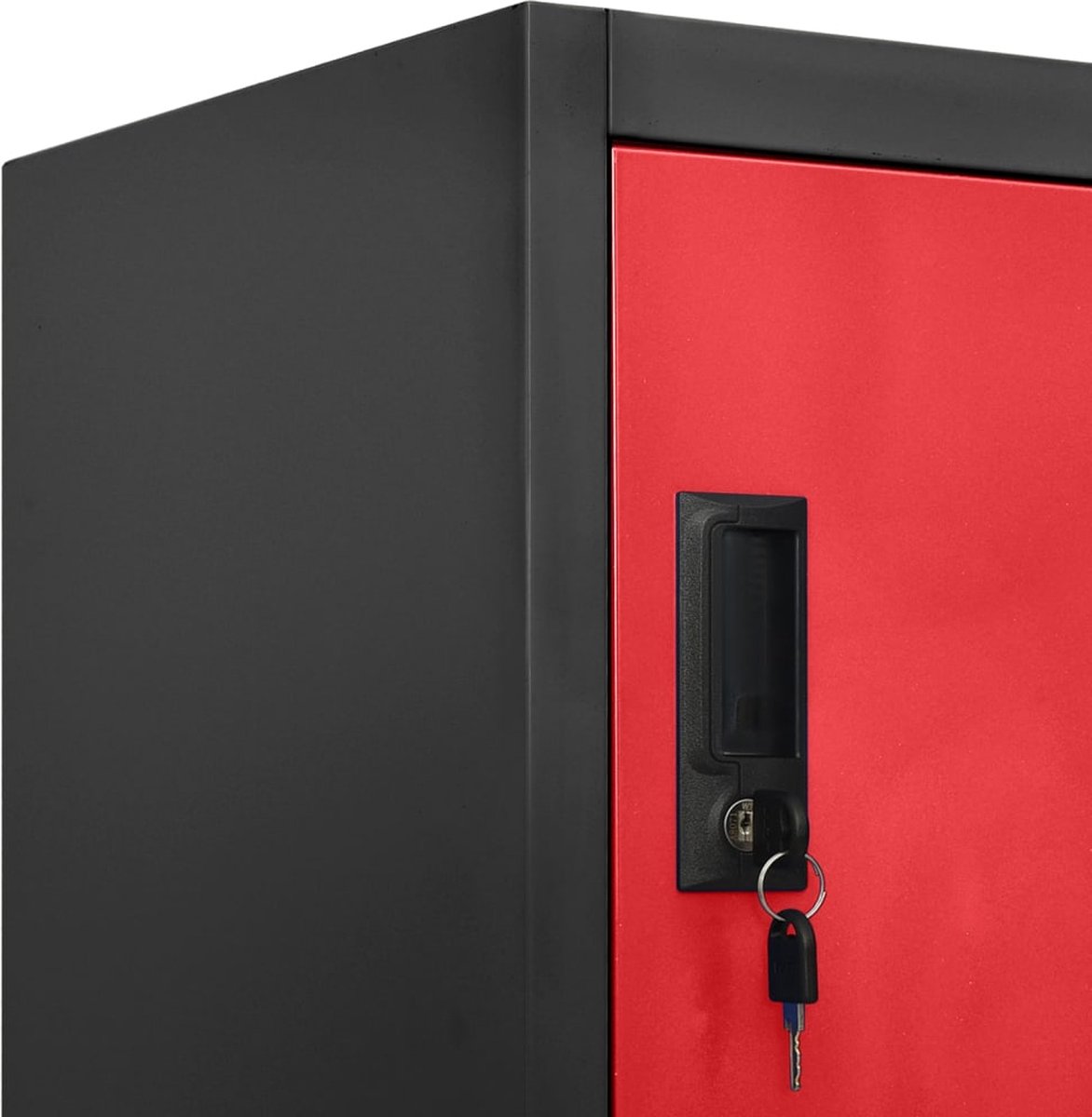Vidaxl Lockerkast 90x40x180 Cm Staal Antracietkleurig En Rood