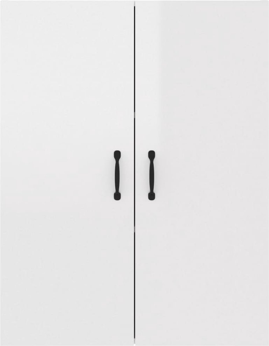 Vidaxl Hangkast 69,5x34x90 Cm Bewerkt Hout Hoogglans Wit