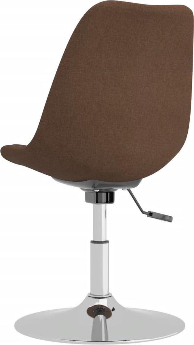 Vidaxl Eetkamerstoelen Draaibaar 2 St Stof - Bruin