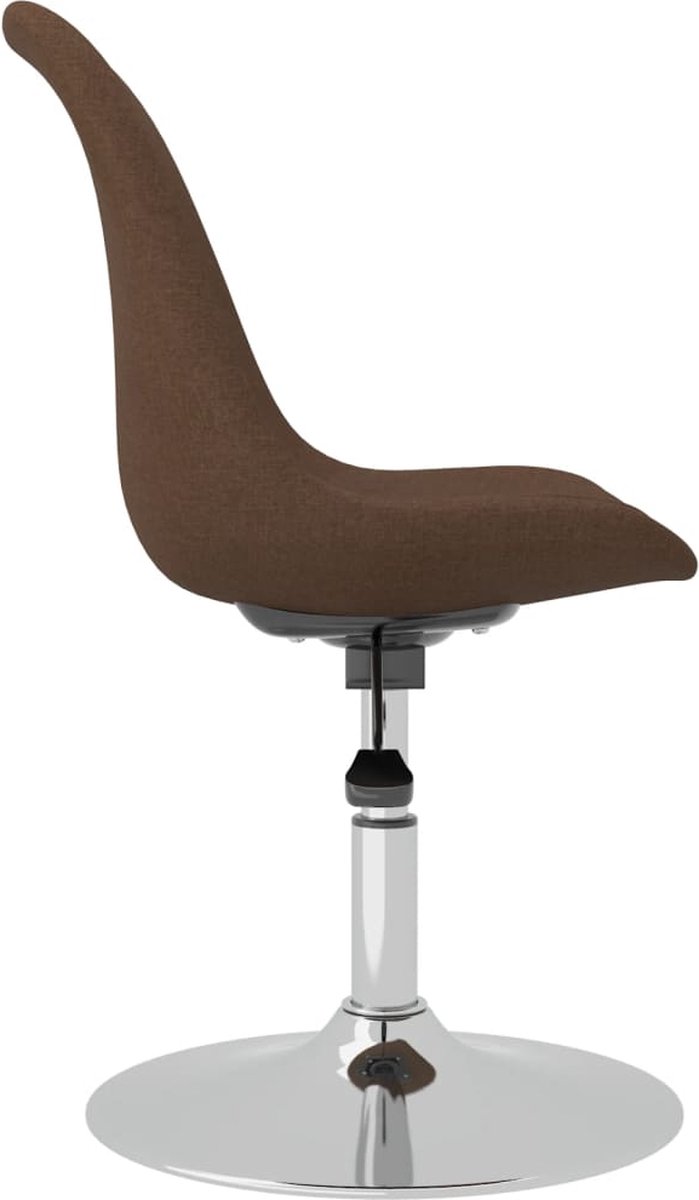 Vidaxl Eetkamerstoelen Draaibaar 2 St Stof - Bruin