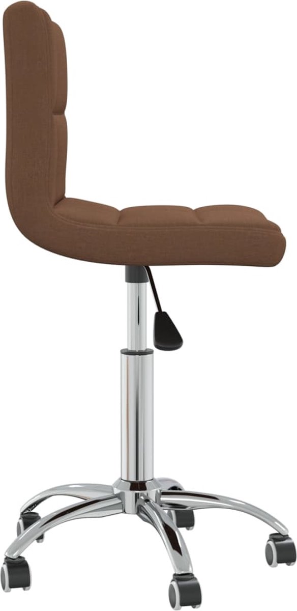 Vidaxl Eetkamerstoelen Draaibaar 6 St Stof - Bruin