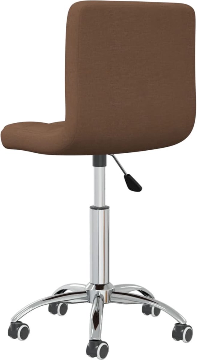 Vidaxl Eetkamerstoelen Draaibaar 6 St Stof - Bruin