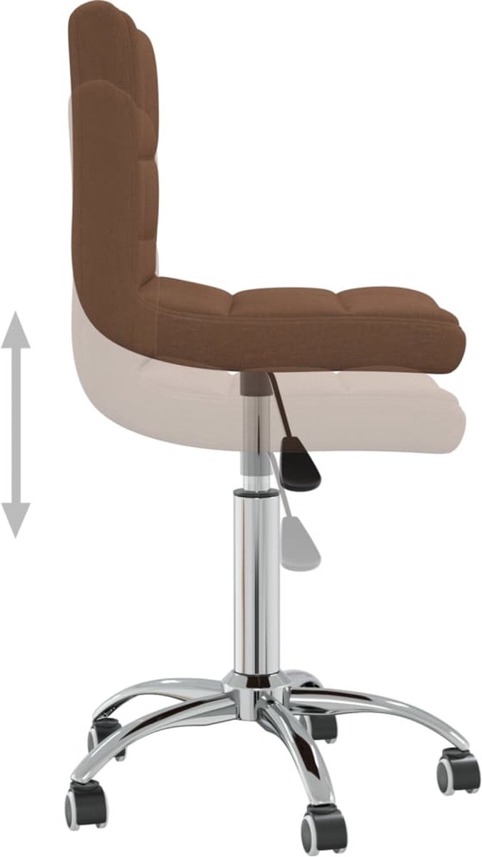 Vidaxl Eetkamerstoelen Draaibaar 6 St Stof - Bruin