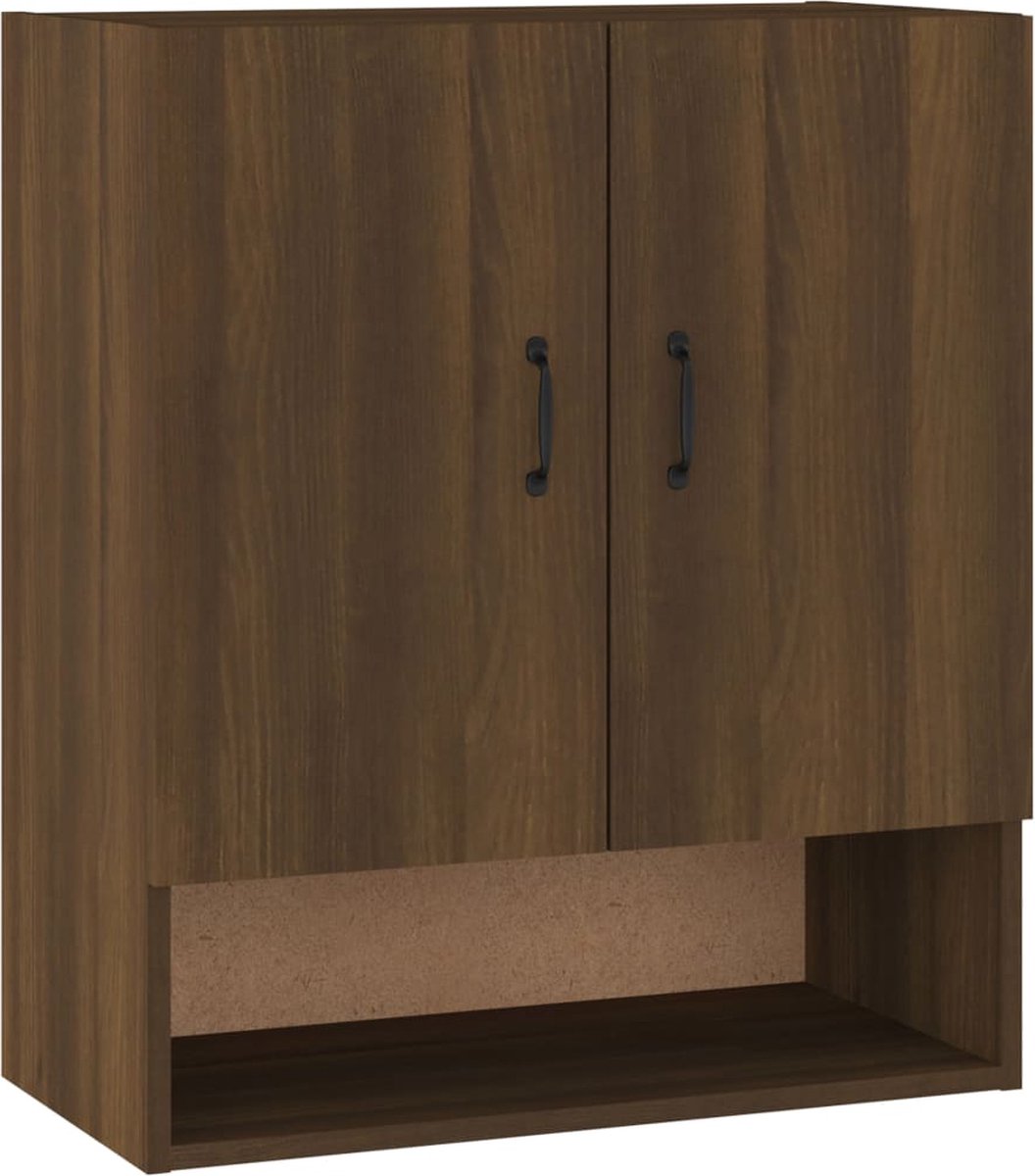 Vidaxl Wandkast 60x31x70 Cm Bewerkt Houteikenkleurig - Bruin
