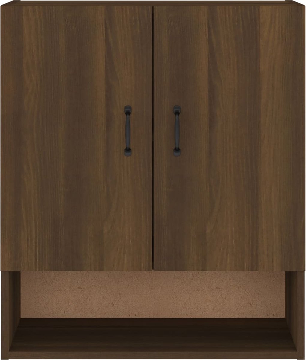 Vidaxl Wandkast 60x31x70 Cm Bewerkt Houteikenkleurig - Bruin