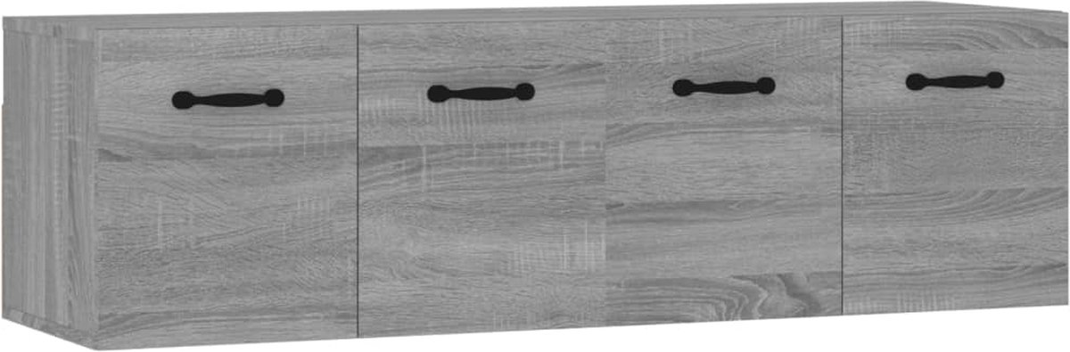 Vidaxl Wandkasten 2 St 80x35x36,5 Cm Bewerkt Hout Sonoma Eiken - Grijs