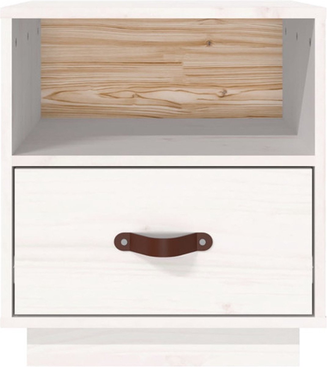 Vidaxl Nachtkastjes 2 St 40x34x45 Cm Massief Grenenhout Wit