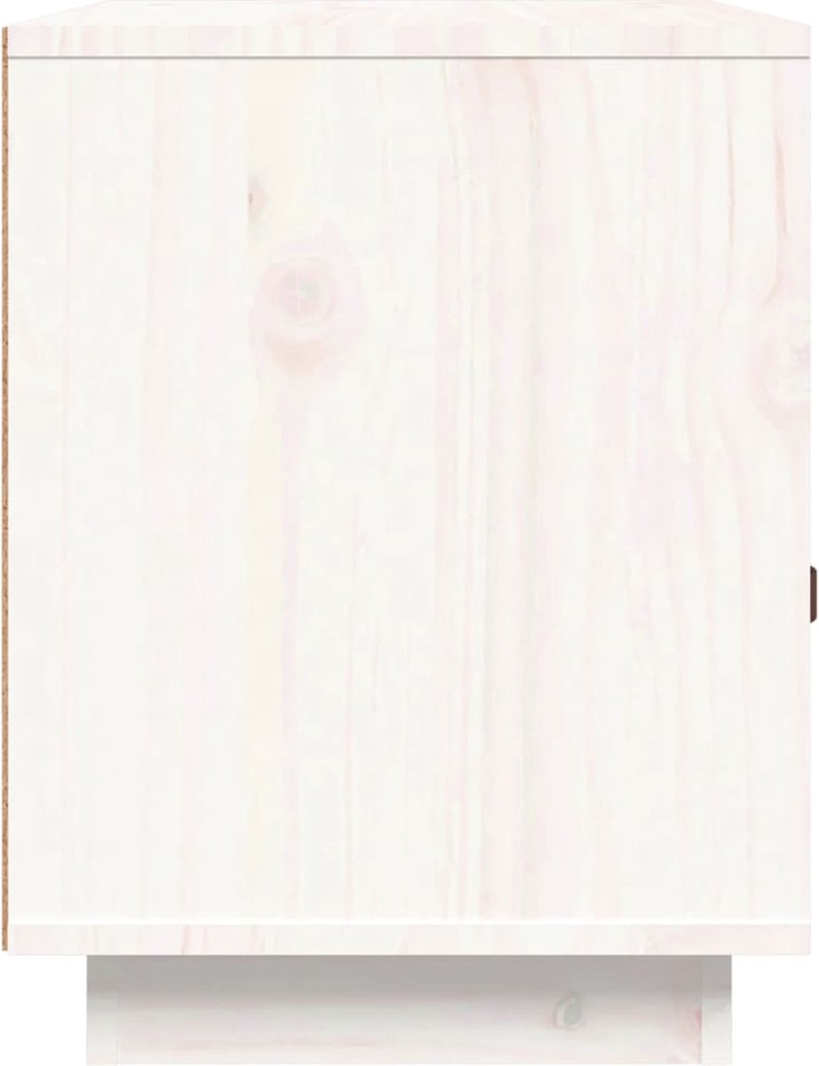 Vidaxl Nachtkastjes 2 St 40x34x45 Cm Massief Grenenhout Wit