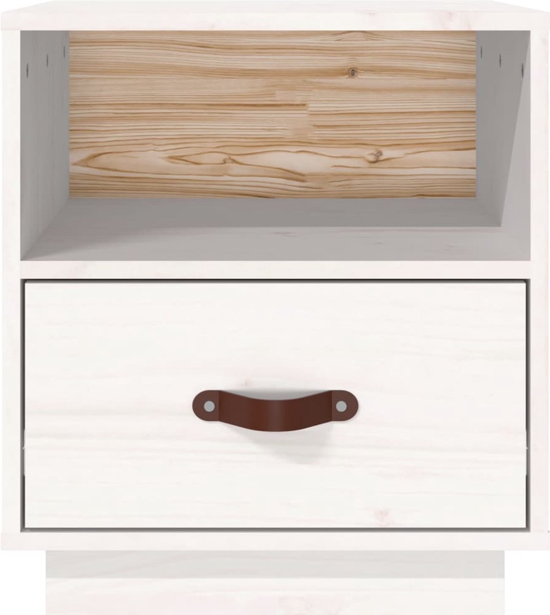 Vidaxl Nachtkastjes 2 St 40x34x45 Cm Massief Grenenhout Wit