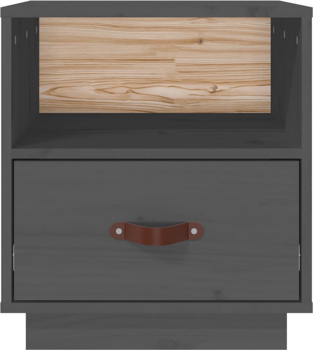 Vidaxl Nachtkastjes 2 St 40x34x45 Cm Massief Grenenhout - Grijs