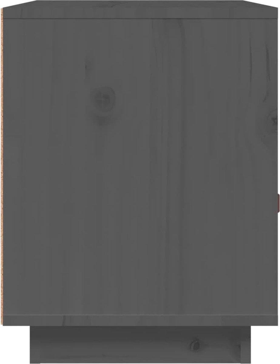 Vidaxl Nachtkastjes 2 St 40x34x45 Cm Massief Grenenhout - Grijs