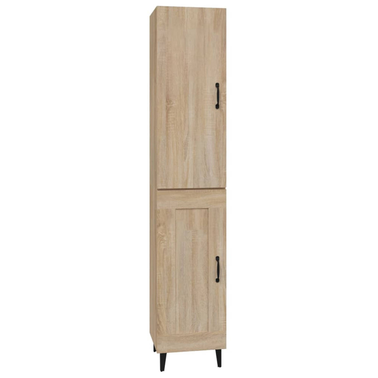 Vidaxl Hoge Kast 34,5x34x180 Cm Bewerkt Hout Sonoma Eikenkleurig - Bruin