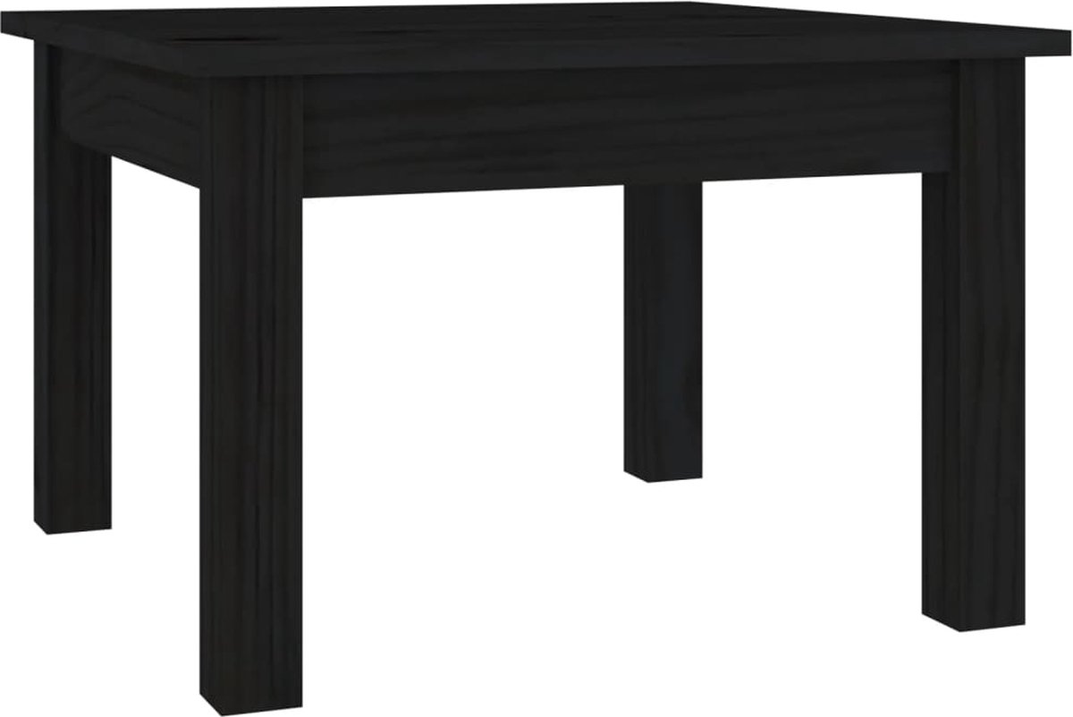 Vidaxl Salontafel 45x45x30 Cm Massief Grenenhout - Negro