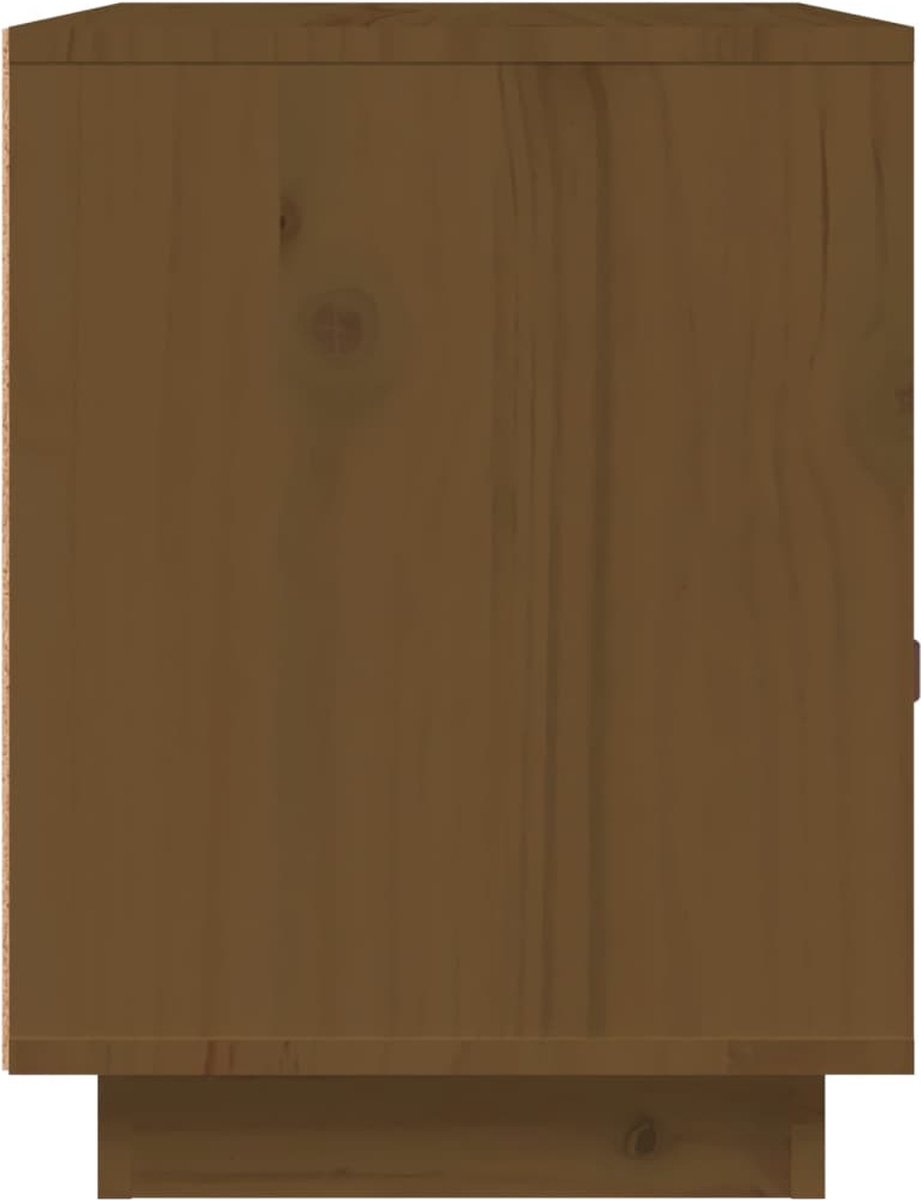 Vidaxl Nachtkastjes 2 St 40x34x45 Cm Massief Grenenhout Honing - Bruin