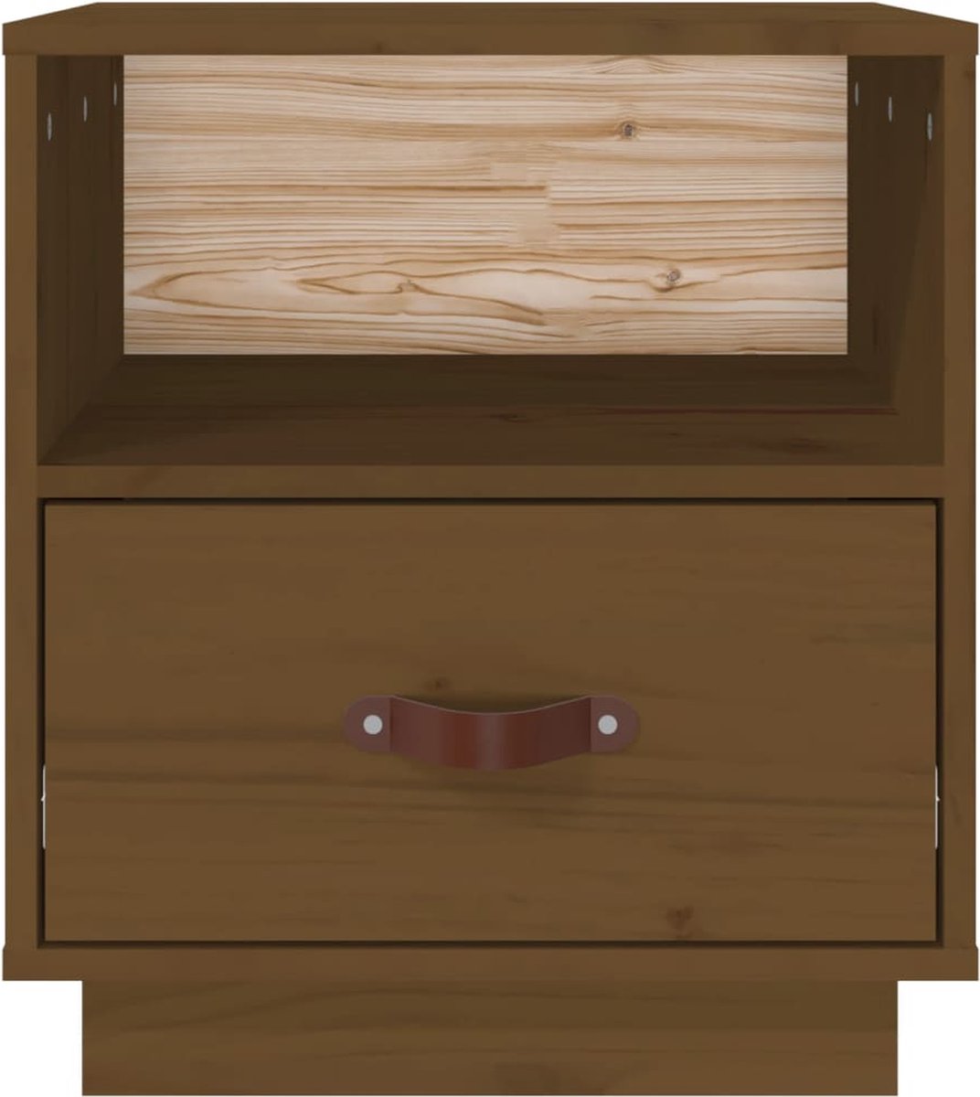 Vidaxl Nachtkastjes 2 St 40x34x45 Cm Massief Grenenhout Honing - Bruin