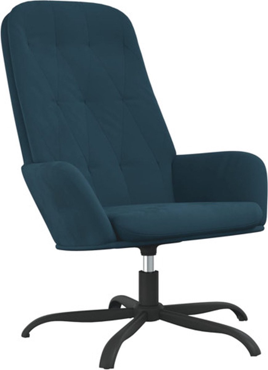 Vidaxl Relaxstoel Fluweel - Blauw