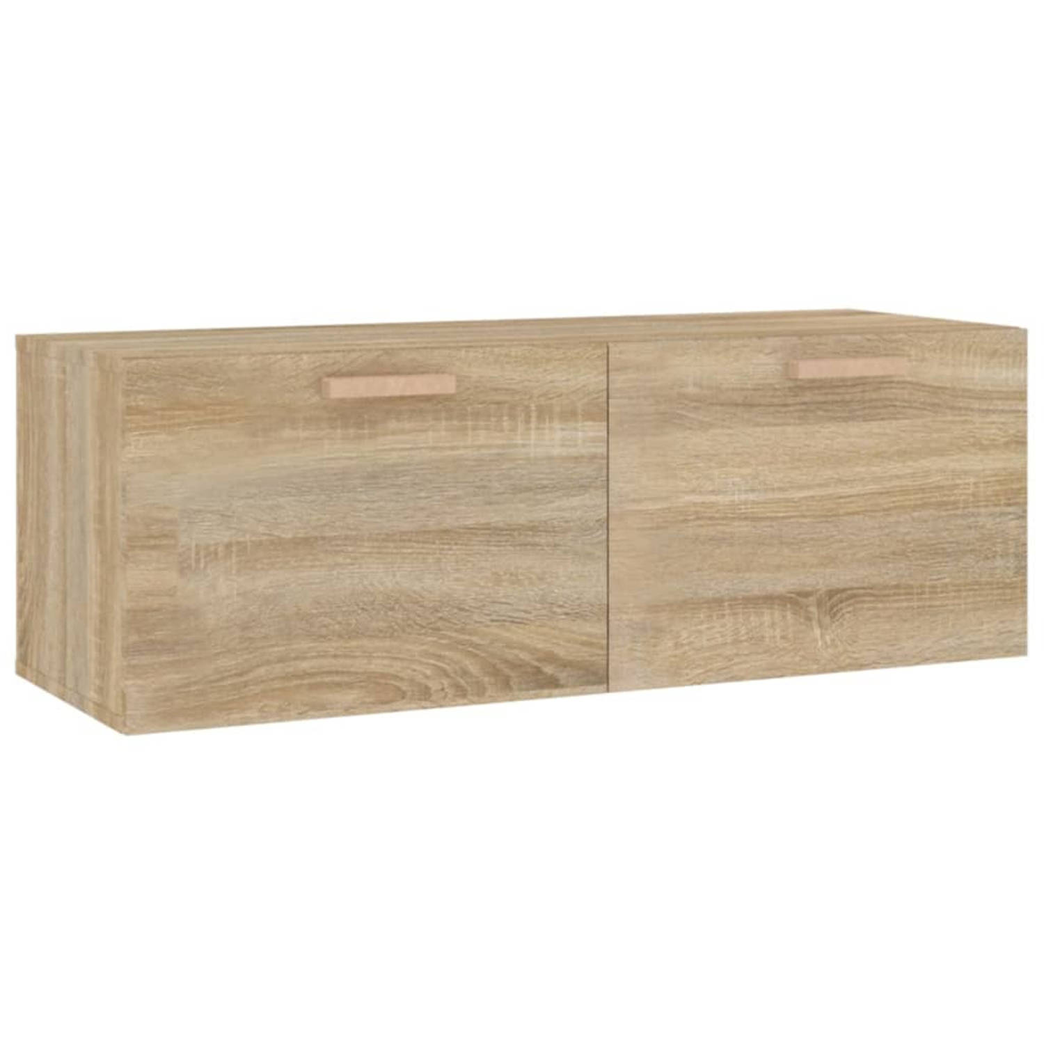 Vidaxl Wandkast 100x36,5x35 Cm Bewerkt Hout Sonoma Eikenkleurig - Bruin