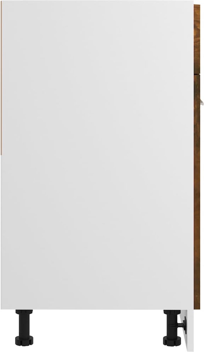 Vidaxl Onderkast Met Lade 60x46x81,5 Cm Bewerkt Hout Gerookt Eiken - Bruin
