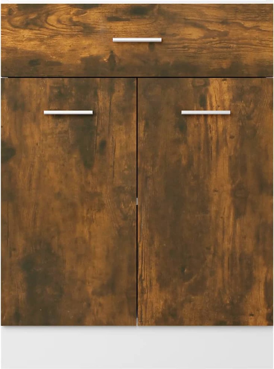 Vidaxl Onderkast Met Lade 60x46x81,5 Cm Bewerkt Hout Gerookt Eiken - Bruin