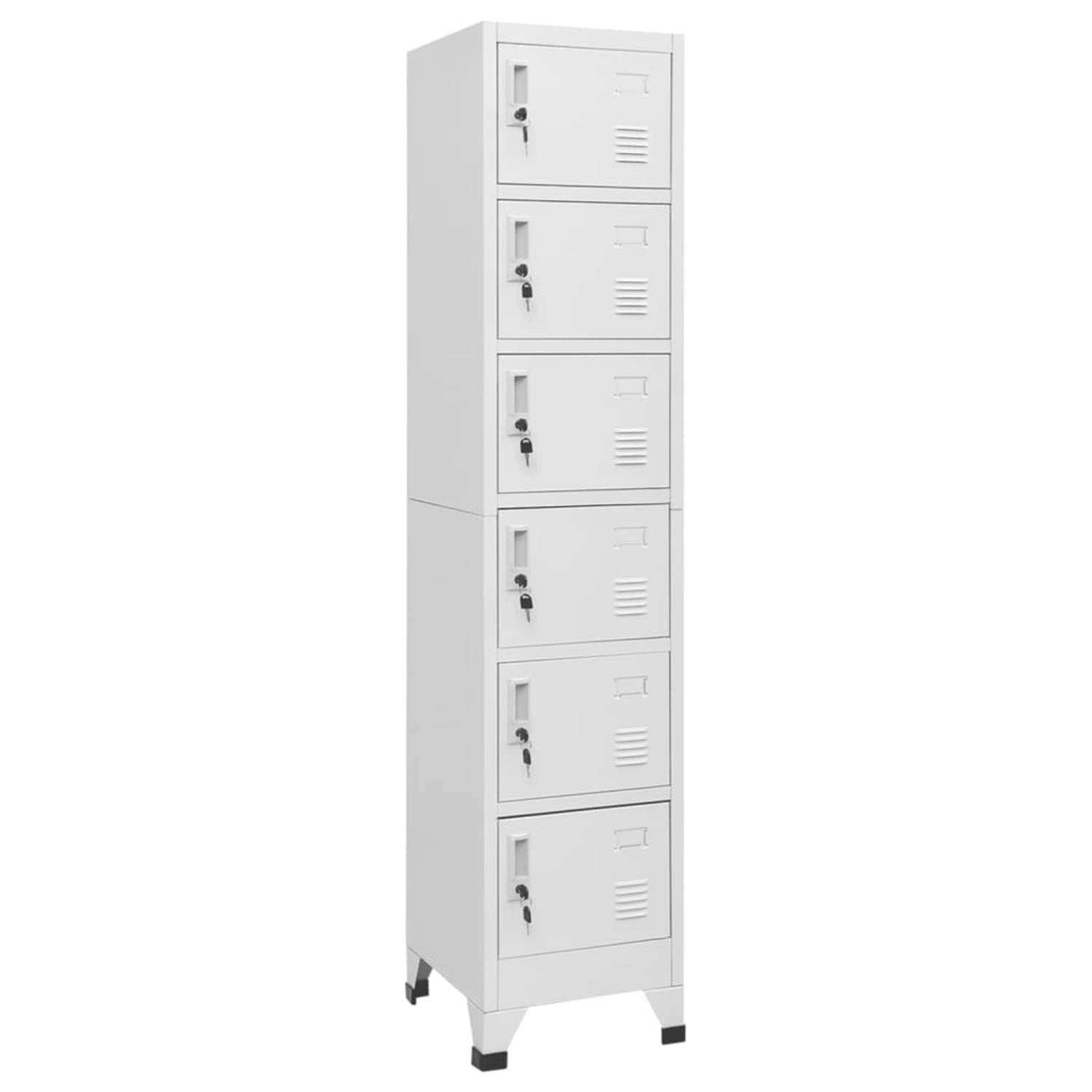 Vidaxl Lockerkast 38x40x180 Cm Staal Licht - Grijs