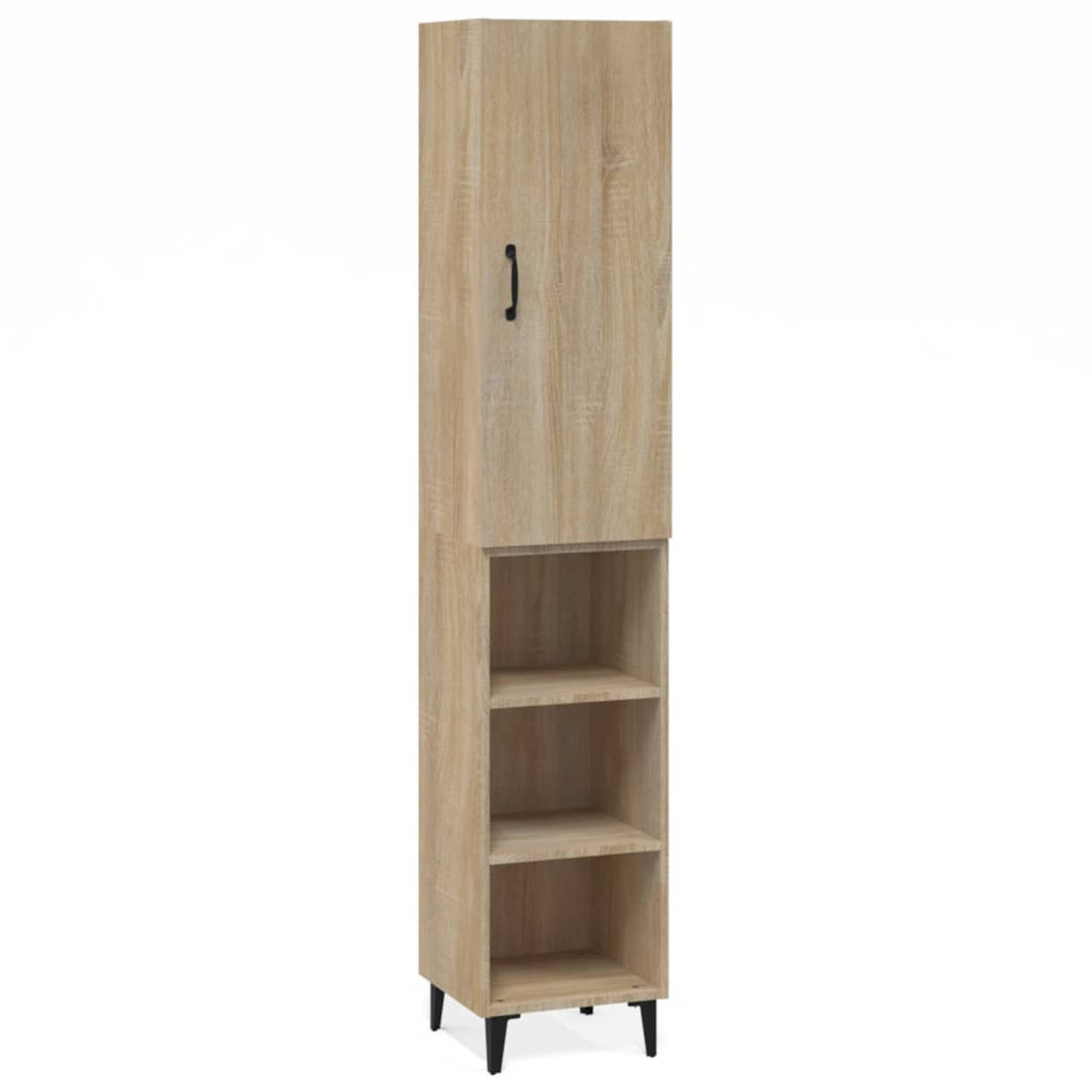 Vidaxl Hoge Kast 34,5x34x180 Cm Bewerkt Hout Sonoma Eikenkleurig - Bruin