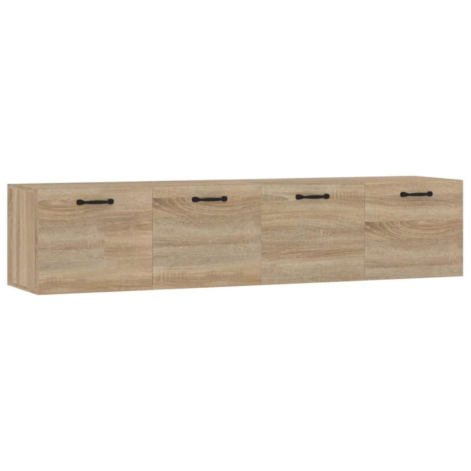 Vidaxl Wandkasten 2 St 60x36,5x35 Cm Bewerkt Hout Sonoma Eikenkleurig - Bruin