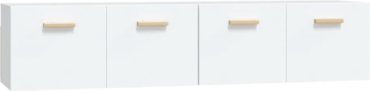 Vidaxl Wandkasten 2 St 80x35x36,5 Cm Bewerkt Hout Wit