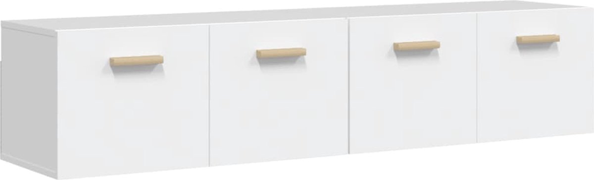 Vidaxl Wandkasten 2 St 80x35x36,5 Cm Bewerkt Hout Wit