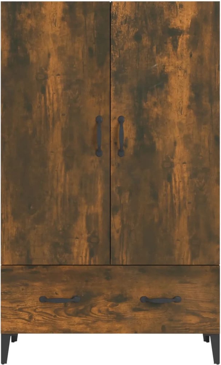 Vidaxl Hoge Kast 70x31x115 Cm Bewerkt Hout Gerookt Eikenkleurig - Bruin