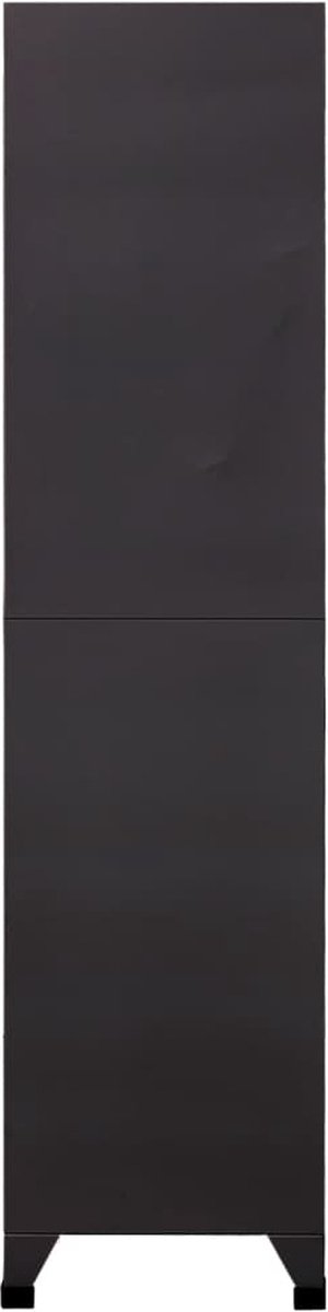 Vidaxl Lockerkast 90x45x180 Cm Staal Antracietkleurig En Rood