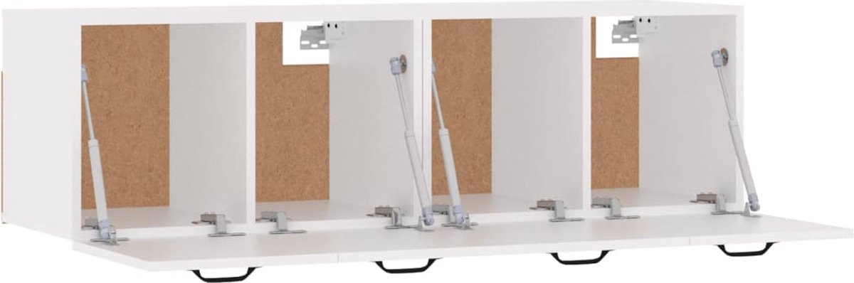 Vidaxl Wandkasten 2 St 80x35x36,5 Cm Bewerkt Hout Wit