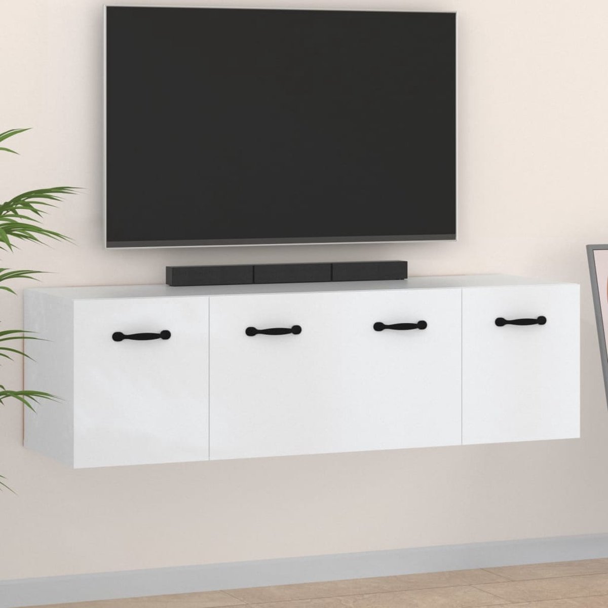 Vidaxl Wandkasten 2 St 80x35x36,5 Cm Bewerkt Hout Wit