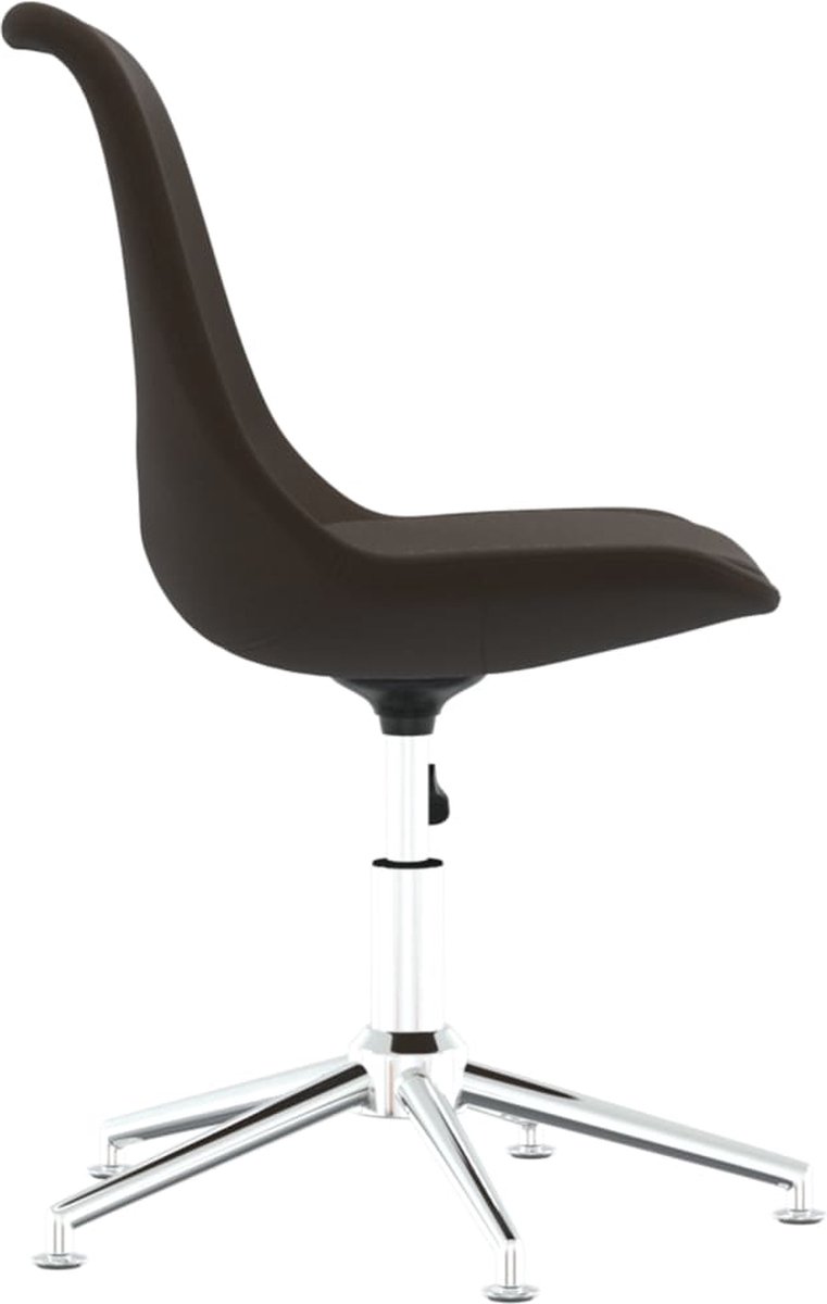 Vidaxl Eetkamerstoelen Draaibaar 2 St Stof Donker - Bruin