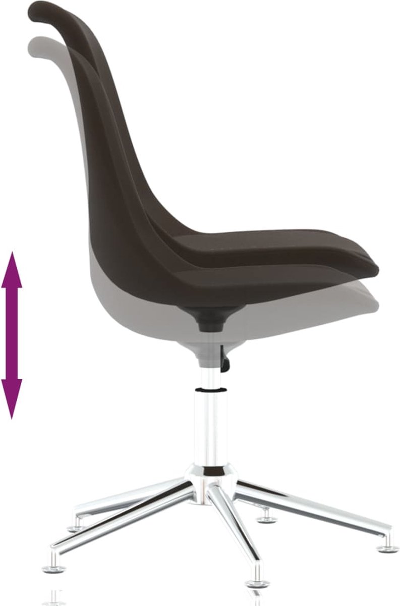 Vidaxl Eetkamerstoelen Draaibaar 2 St Stof Donker - Bruin