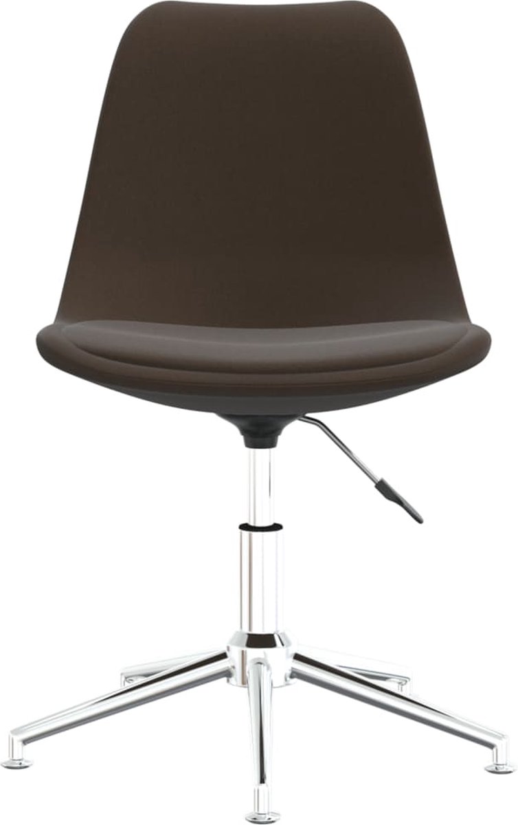 Vidaxl Eetkamerstoelen Draaibaar 2 St Stof Donker - Bruin