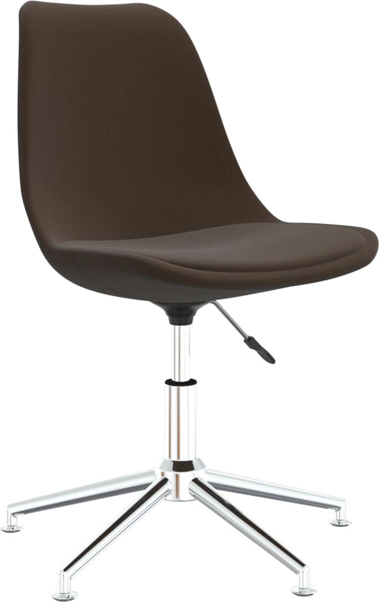 Vidaxl Eetkamerstoelen Draaibaar 2 St Stof Donker - Bruin
