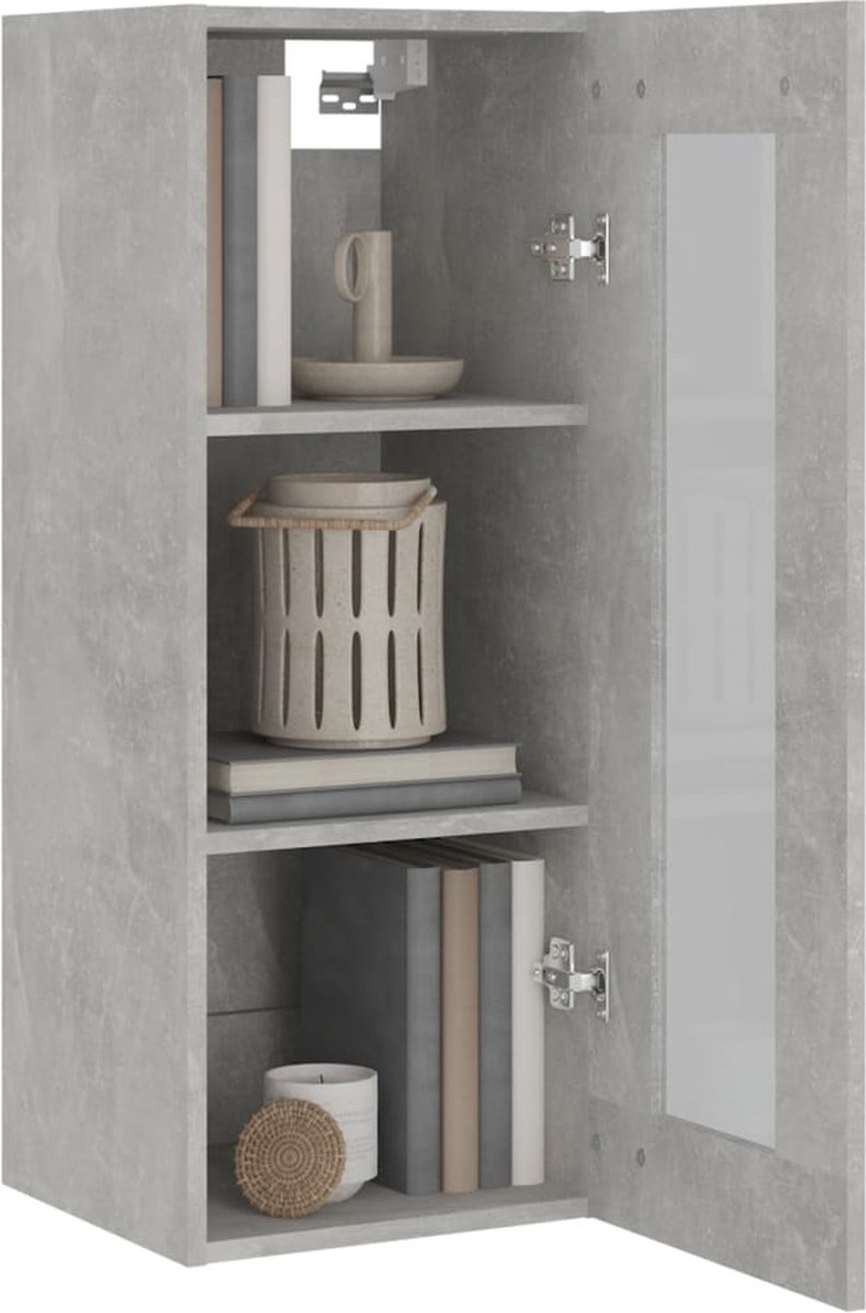 Vidaxl Hangkast 34,5x34x90 Cm Beton - Grijs