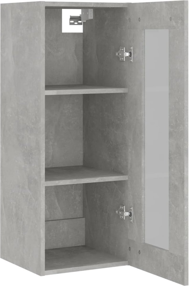 Vidaxl Hangkast 34,5x34x90 Cm Beton - Grijs