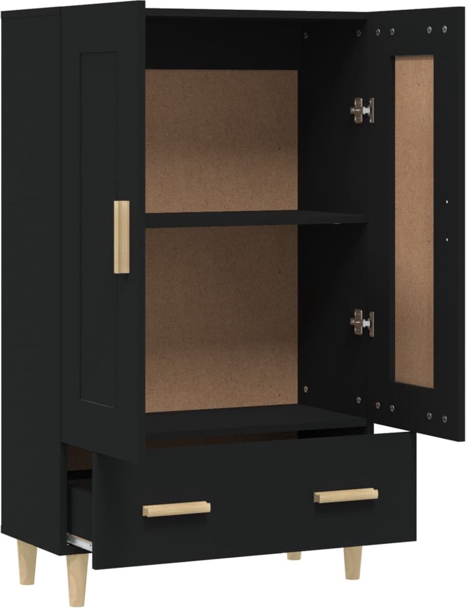 Vidaxl Hoge Kast 70x31x115 Cm Bewerkt Hout - Zwart