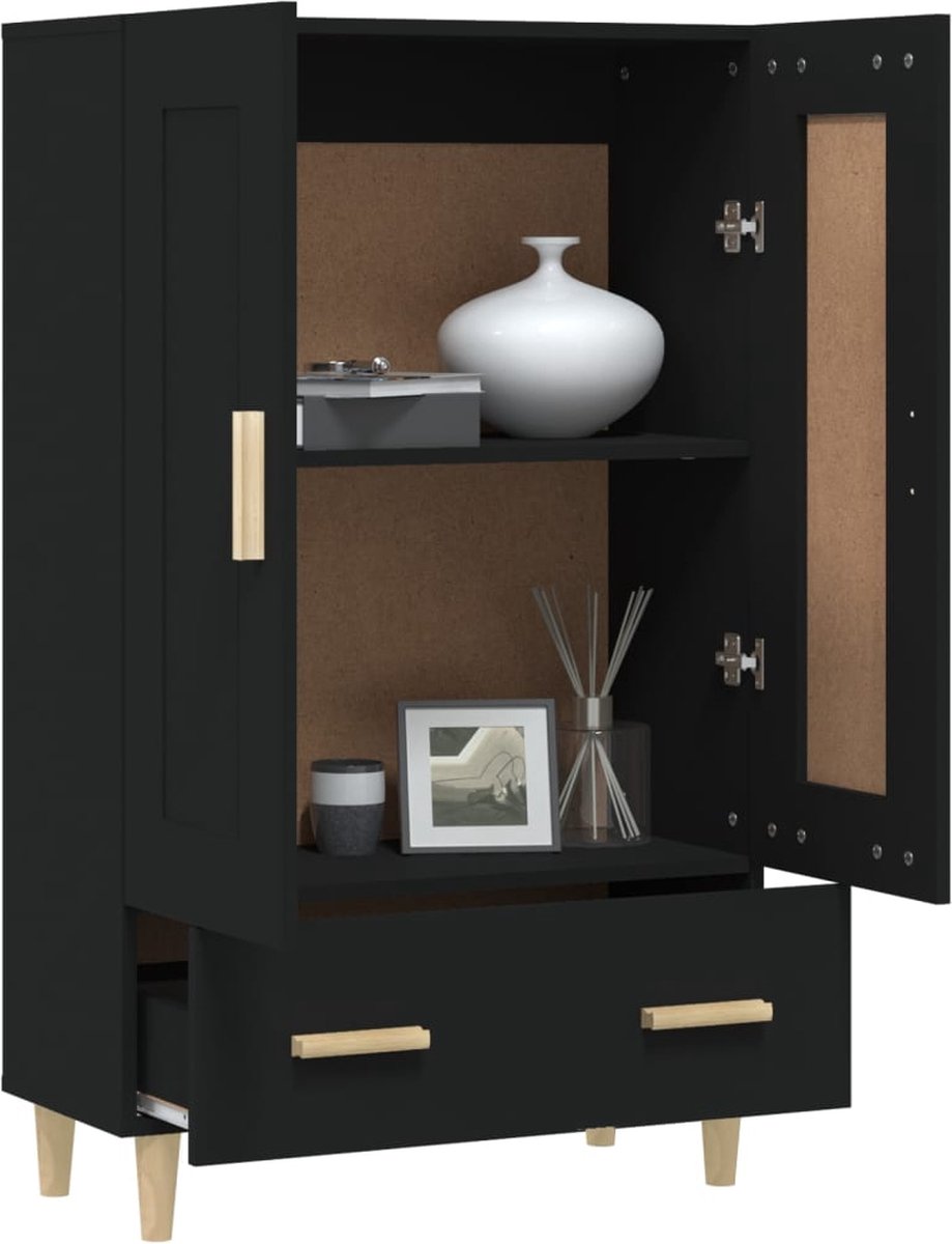 Vidaxl Hoge Kast 70x31x115 Cm Bewerkt Hout - Zwart