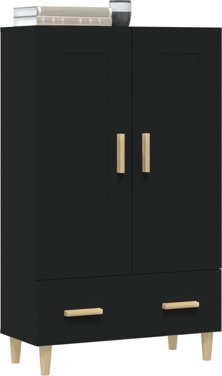 Vidaxl Hoge Kast 70x31x115 Cm Bewerkt Hout - Zwart