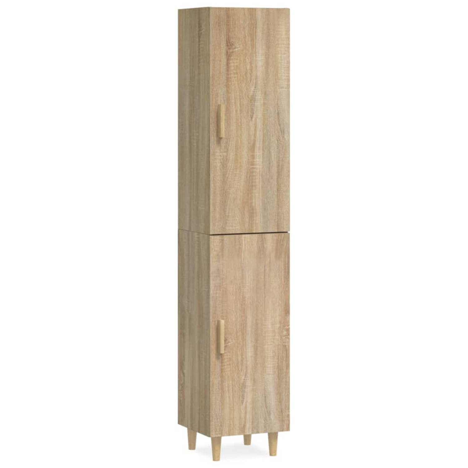 Vidaxl Hoge Kast 34,5x34x180 Cm Bewerkt Hout Sonoma Eikenkleurig - Bruin