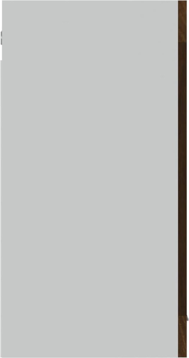 Vidaxl Wandkast Hangend 80x31x60 Cm Glas En Bewerkt Houteiken - Bruin