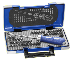 revolver schroevendraaier bitset 1/4" | 59 stuks | incl. koffer | E160804