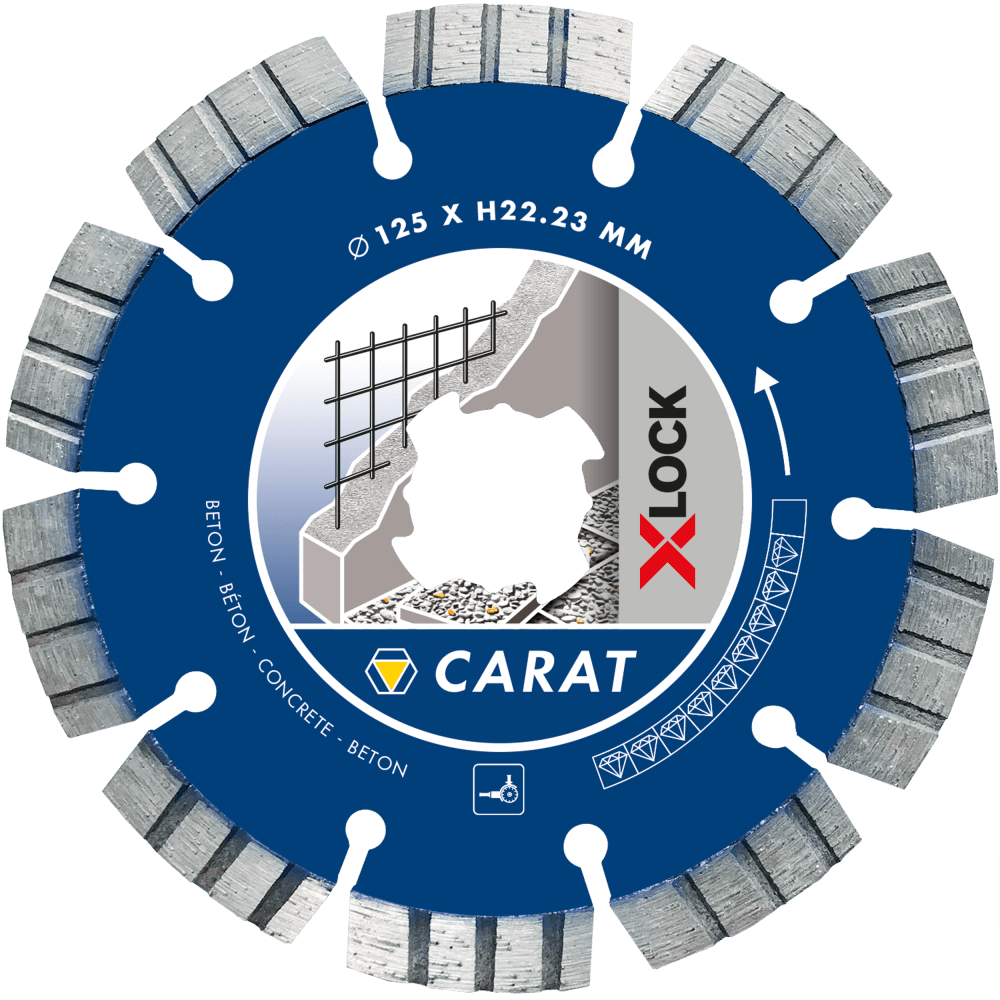 Carat Diamantzaag slijpschijf X-lock Beton Ø125x22,23 MM