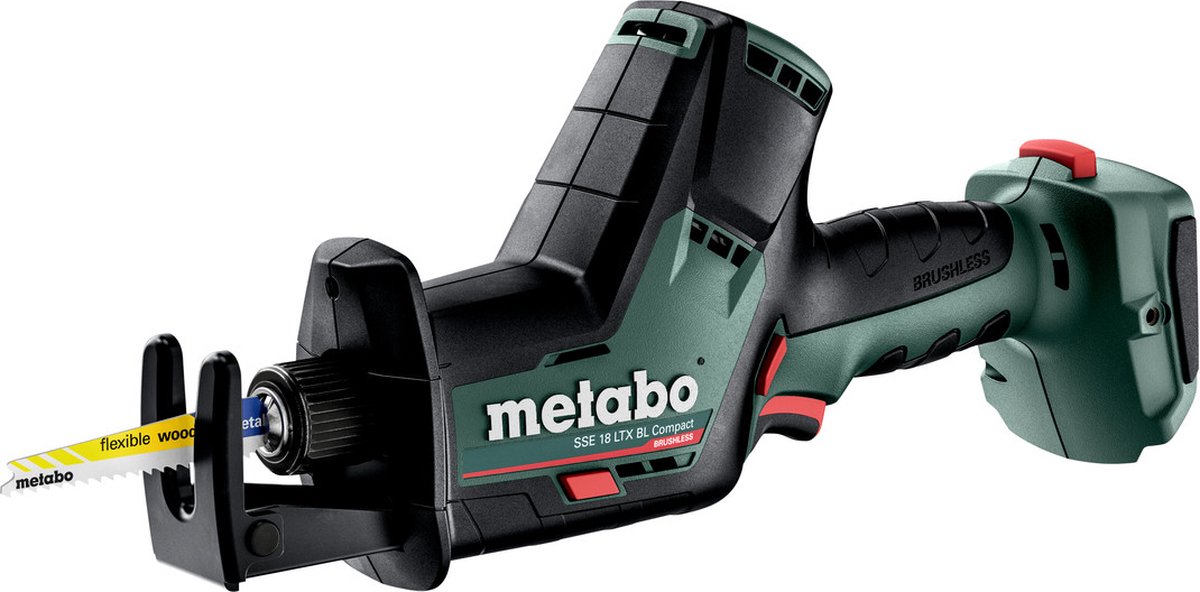 Metabo SSE 18 LTX BL Compact 18V Li-Ion accu reciprozaag body in metaloc - 16mm - koolborstelloos